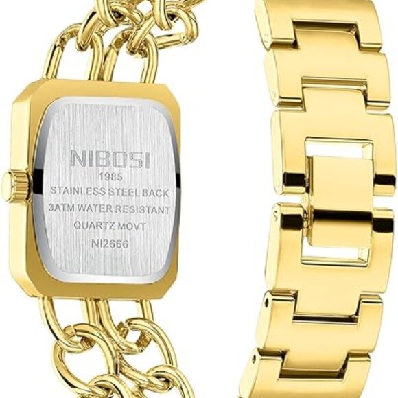 Elegant Watch for Women Dainty Luxury Gold Minimalist Fashion Square Bracelet